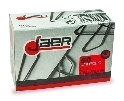 JAER - CLIP MARIPOSA Nº10 (40 mm.) CAJA de 50 (Ref.J450510)