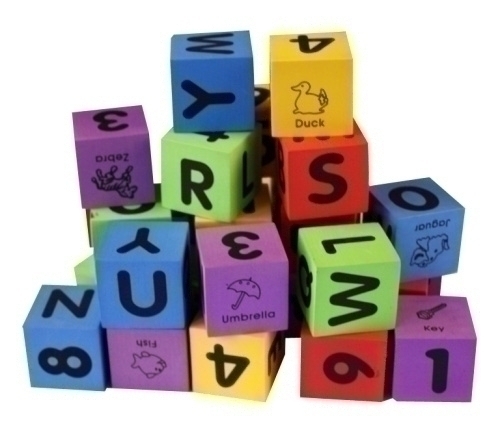 JIM SPORTS - SET 30 CUBOS FOAM (ALFABETO Y NUMEROS) (Ref.9666)