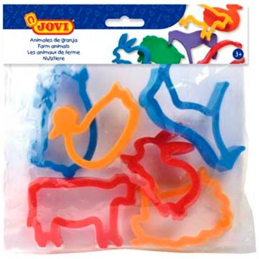 JOVI - MOLDES BOLSA ANIMALES DE LA GRANJA 6 UNIDADES (Ref.7G)