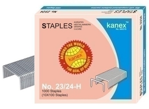 KANEX - GRAPAS GRAN CAPACIDAD mm. GALVANIZADAS caja de 1000 (Ref.23/24)