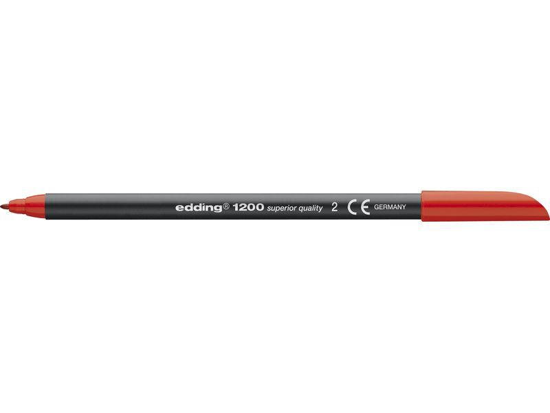 EDDING - Rotulador Punta de Fibra Mod. 1200 Rojo Trazo 0.5-1mm (Ref.1200-02)