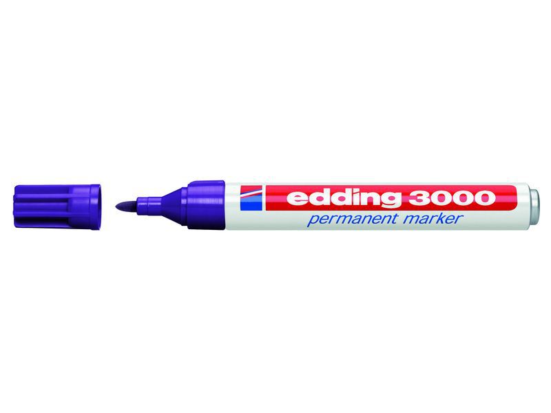 EDDING - Marcador permanente punta redonda 1.5-3mm violeta (Ref.3000-08)