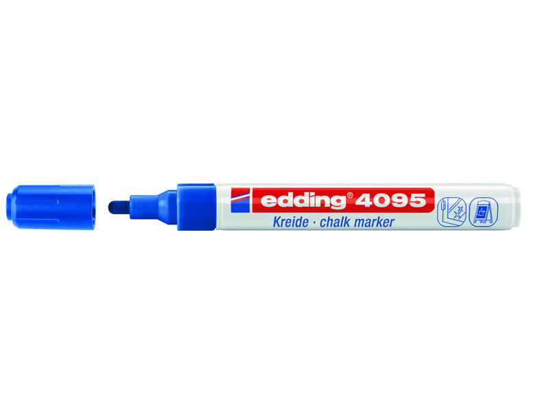 EDDING - Marcador AZUL DE TIZA LÍQUIDA FINO (Ref.4095-003)