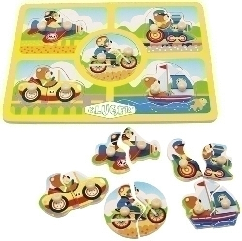 KLUGER - JUEGO ENSARTE 10 PIEZAS VEHICULOS (Ref.D11018)