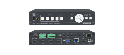 KRAMER - VP-440X 18G 4K PRESENTATION SWITCHER/SCALER WITH HDBASET &amp; HDMI SIMULTANEOUS OUTPUTS (Ref.87-00002090)