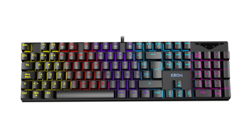 KROM - TECLADO GAMING KASIC. MECANICO. TECLAS RETROILUMINADAS RAINBOW. USB (Ref.NXKASIC)