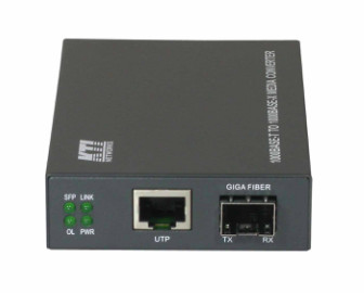 KTI NETWORKS - KTI 1000T to 1000 Fiber media converter, with SFP/mini-GBIC empty-slot, base unit (Ref.KGC-300)