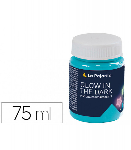 LA PAJARITA - PINTURA LATEX FLUORESCENTE 75 ml (bote) AZUL (Ref.152716)