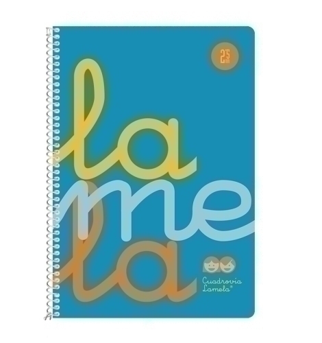 LAMELA - BLOC tapa POLIPROPILENO 4º 80h CUADROVIA 2,5 mm AZUL (Ref.7CTP002B)