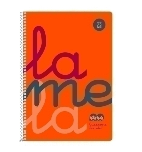 LAMELA - BLOC tapa POLIPROPILENO 4º 80h CUADROVIA 2,5 mm NARANJA (Ref.7CTP002N)