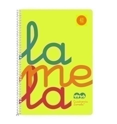 LAMELA - BLOC tapa POLIPROPILENO 4º 80h CUADROVIA 4 mm AMARILLO (Ref.7CTP004A)