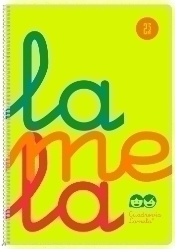 LAMELA - BLOC tapa POLIPROPILENO Fº 80h CUADROVIA 2,5 mm AMARILLO (Ref.7FTP002A)