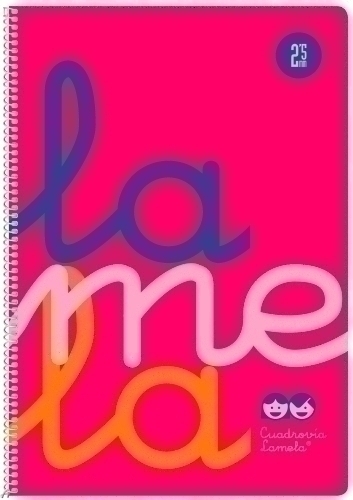 LAMELA - BLOC tapa POLIPROPILENO Fº 80h CUADROVIA 2,5 mm ROSA (Ref.7FTP002R)