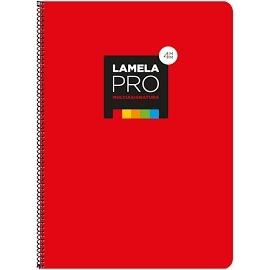 LAMELA - CUADERNO ESPIRAL 100 HOJAS FOLIO CUADRÍCULA 3X3 CON MARGEN ROJO -PAQUETE 5U- (Ref.7FTE103R)