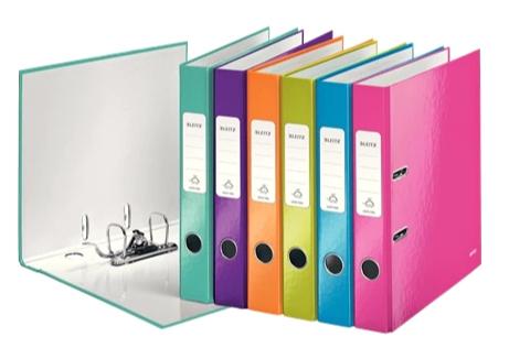 LEITZ - ARCHIVADOR PALANCA WOW 180º A4 LOMO 50MM RADO CARTÓN FORRADO PLASTIFICADO SURTIDOS -10UD- (Ref.10061199)