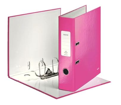 LEITZ - ARCHIVADOR palanca WOW A4 180º 80mm FUCSIA METALIZADO (Ref.10050023)