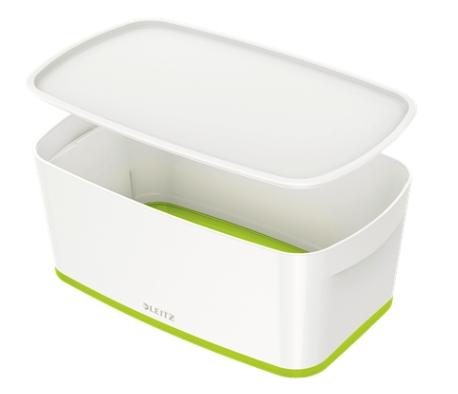 LEITZ - CAJA ALMACENAMIENTO MYBOX WOW PEQUEÑA C/TAPA 318X128X191MM VERDE/BLANCO (Ref.52291054)