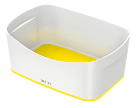 LEITZ - CAJA DE ALMACENAMIENTO MYBOX WOW 246X98X160MM S/TAPA AMARILLO/BLANCO (Ref.52571016)