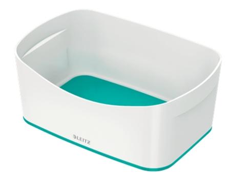 LEITZ - CAJA DE ALMACENAMIENTO MYBOX WOW 246X98X160MM S/TAPA TURQUESA/BLANCO (Ref.52571051)