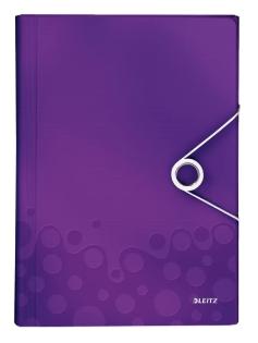 LEITZ - CARPETA ACORDEÓN WOW PP 6 SEPARADORES A4 PÚRPURA (Ref.45890162)