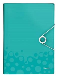 LEITZ - CARPETA ACORDEÓN WOW PP 6 SEPARADORES A4 TURQUESA (Ref.45890151)