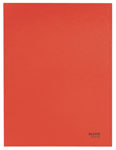 LEITZ - CARPETA CARTON 3 SOLAPAS A4 RECYCLE 100% ROJO (Ref.39060025)