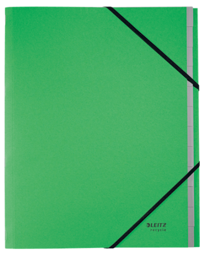 LEITZ - CARPETA CLASIFICADORA DE CARTON 12 POSICIONES A4 RECYCLE 100% VERDE (Ref.39150055)