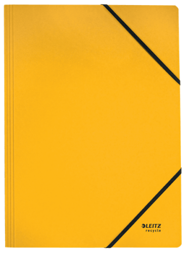 LEITZ - CARPETA DE CARTON CON GOMAS Y SIN SOLAPAS A4 RECYCLE 100% AMARILLO (Ref.39080015)