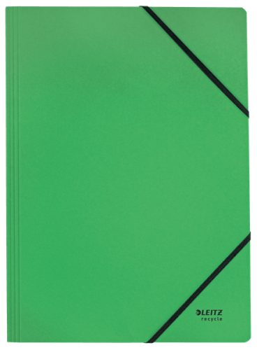 LEITZ - CARPETA DE CARTON CON GOMAS Y SIN SOLAPAS A4 RECYCLE 100% VERDE (Ref.39080055)