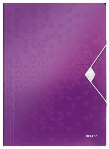 LEITZ - CARPETA de GOMAS y SOLAPAS WOW PP A4 VIOLETA (Ref.45990162)