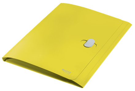LEITZ - CARPETA POLIPROPILENO 3 SOLAPAS Y CIERRE BROCHE GIRATORIO A4 RECYCLE AMARILLO (Ref.46220015)