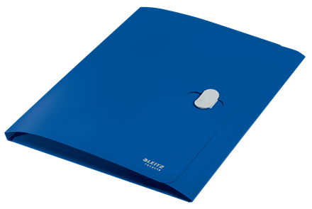 LEITZ - CARPETA POLIPROPILENO 3 SOLAPAS Y CIERRE BROCHE GIRATORIO A4 RECYCLE AZUL (Ref.46220035)
