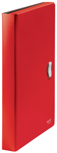 LEITZ - CARPETA POLIPROPILENO ACORDEON 5 POSICIONES+BOLSILLO FRONTAL BROCHE GIRATORIO A4 RECYCLE ROJO (Ref.46240025)