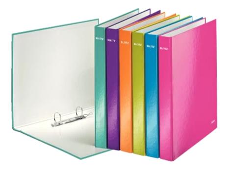 LEITZ - CARPETA WOW ANILLAS MIXTAS 2X25 MM A4+ CARTÓN FORRADO PLASTIFICADO SURTIDOS -10 UD- (Ref.42412199)