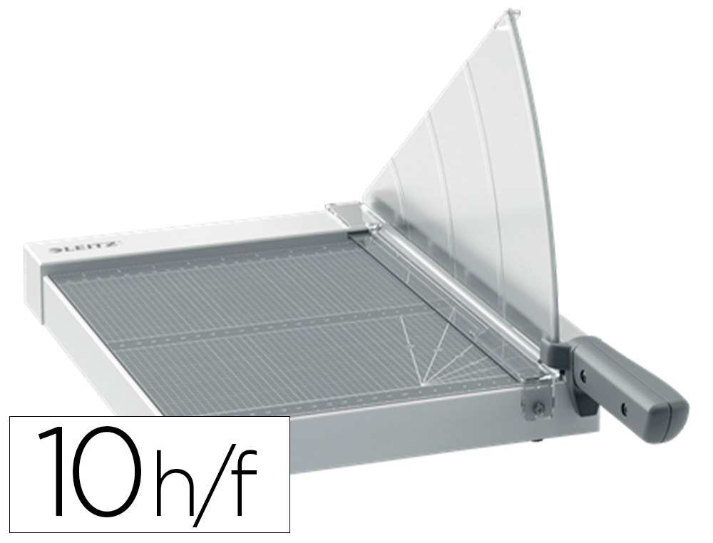 LEITZ - GUILLOTINA DE PALANCA PRECISION HOME OFFICE A4 BASE PLASTICO LONGITUD CORTE 380 MM CAPACIDAD DE CORTE 10 HOJAS (Ref.90190000-2101970)