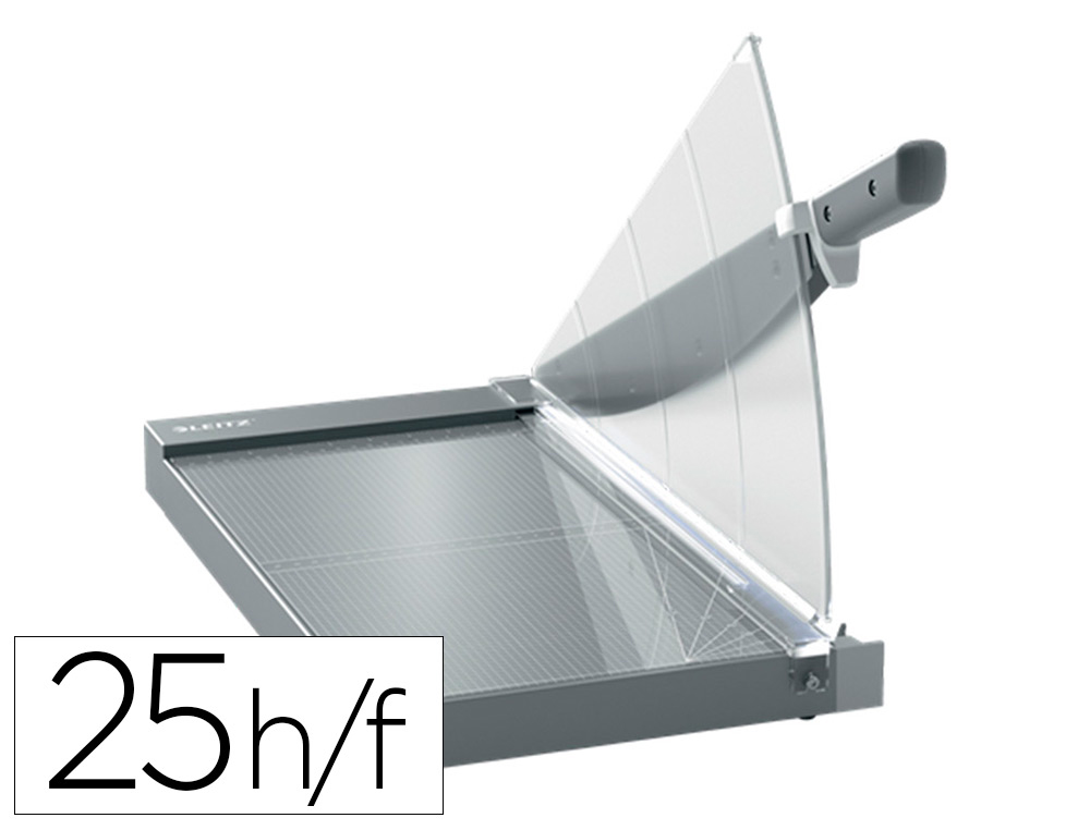 LEITZ - GUILLOTINA DE PALANCA PRECISION OFFICE PRO A3 BASE CRISTAL LONGITUD CORTE 457 MM CAPACIDAD DE CORTE 25 HOJAS (Ref.90240000)