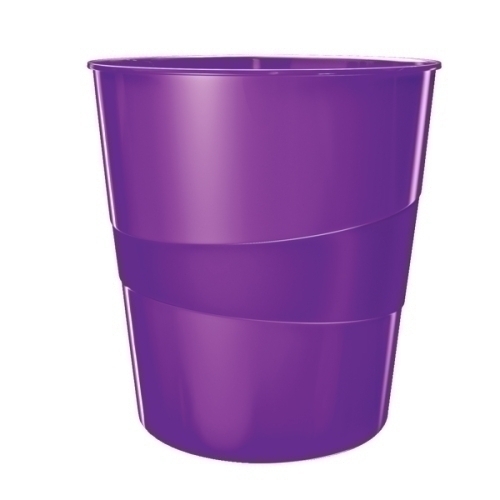 LEITZ - PAPELERA PLASTICO WOW VIOLETA 15L (Ref.52781062)