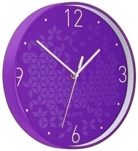 LEITZ - RELOJ PARED WOW ANALOGICO 29 CM Ø VIOLETA (Ref.90150062)