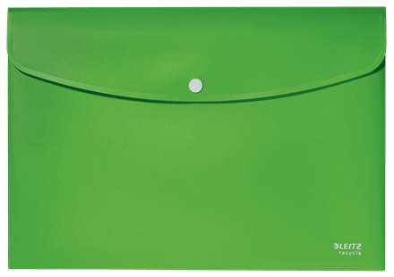 LEITZ - SOBRES POLIPROPILENO OPACO A4 CON BROCHE BOTON RECYCLE VERDE (Ref.46780055)