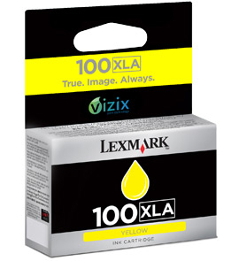 LEXMARK - CARTUCHO INYECCION TINTA AMARILLO Nº100 XLA VIZIX (Ref.14N1095)
