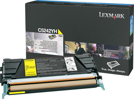 LEXMARK - C524, C532, C534 Cartucho toner amarillo Alto Rendimiento (5K) (Ref.C5242YH)