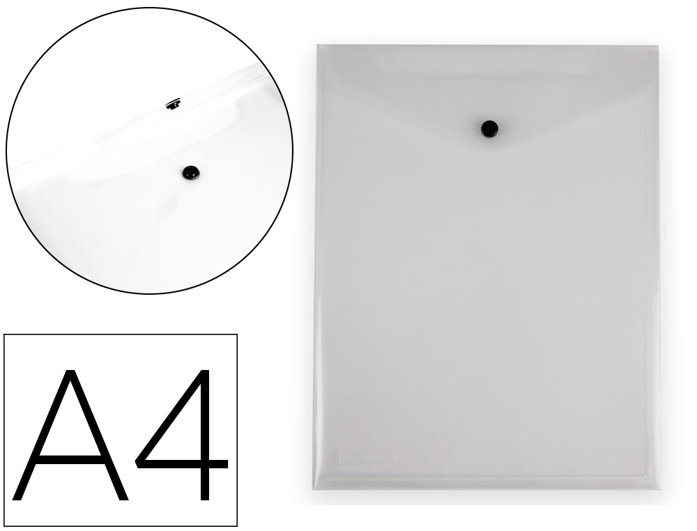 LIDERPAPEL - CARPETA DOSSIER BROCHE POLIPROPILENO DIN A4 FORMATO VERTICAL CON FUELLE TRANSPARENTE (Ref.DS84)