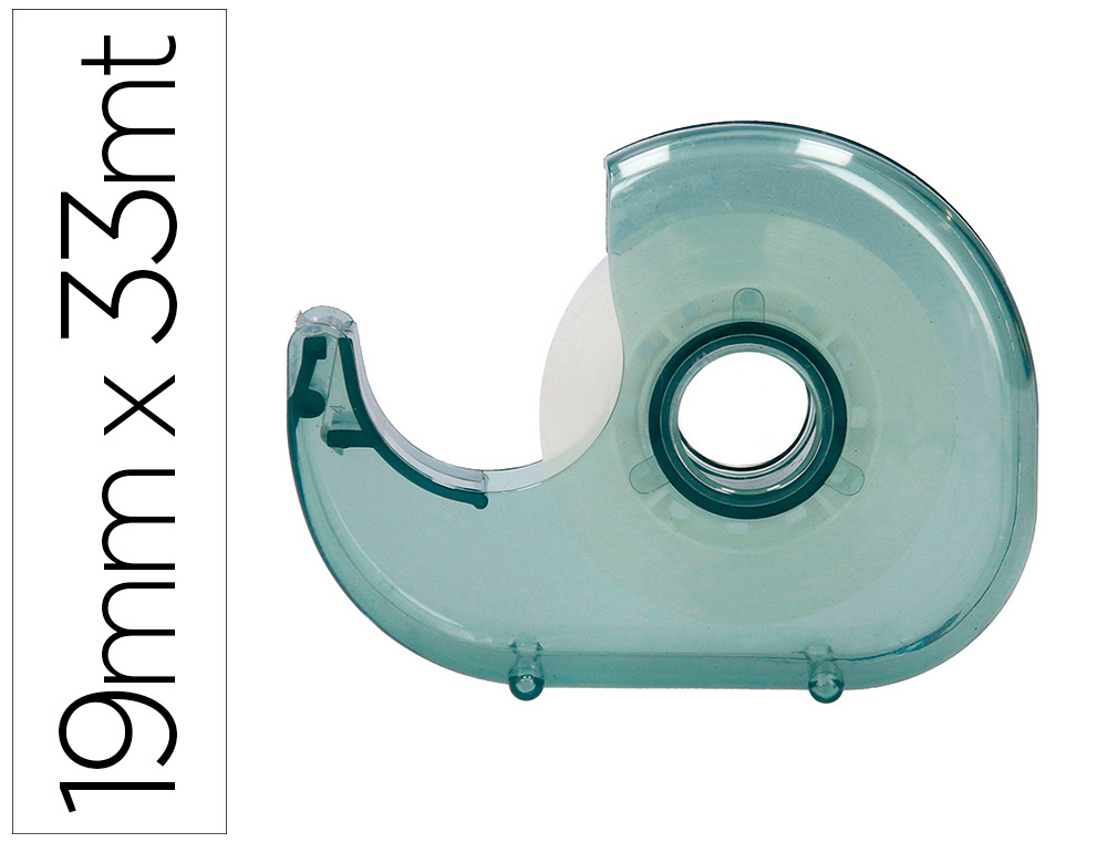 LIDERPAPEL - MINIPORTARROLLO ECOUSE 100% PLASTICO RECICLADO PARA CINTA DE 33 MT X 19 MM (Ref.PO01)