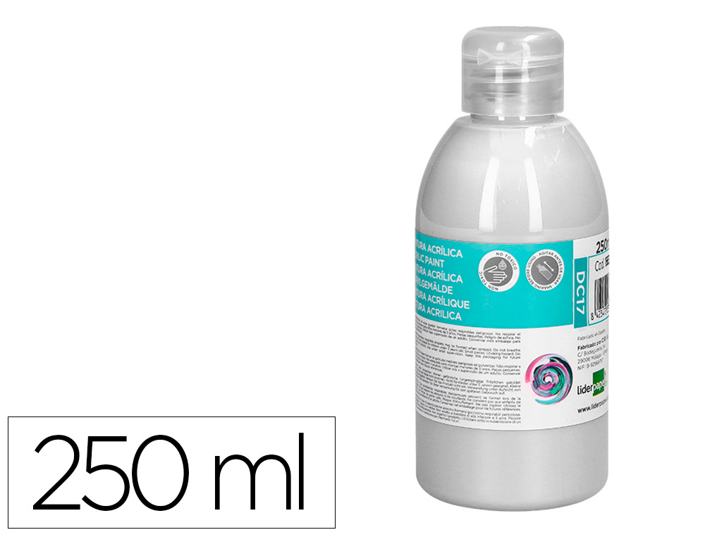 LIDERPAPEL - PINTURA ACRILICA BOTE DE 250 ML BLANCO (Ref.DC17)