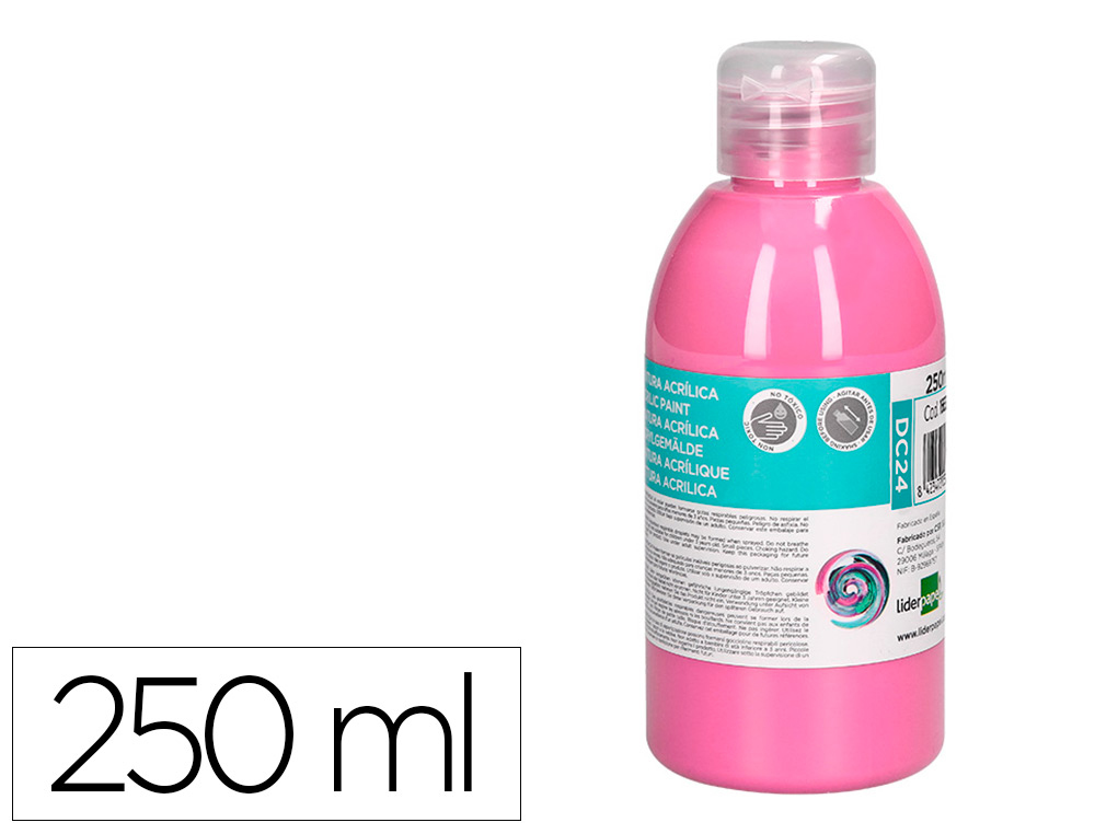 LIDERPAPEL - PINTURA ACRILICA BOTE DE 250 ML ROSA (Ref.DC24)