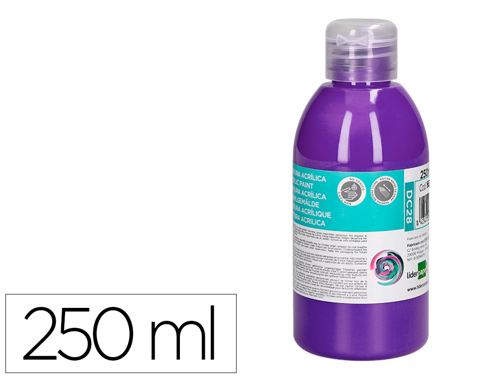 LIDERPAPEL - PINTURA ACRILICA BOTE DE 250 ML VIOLETA (Ref.DC28)