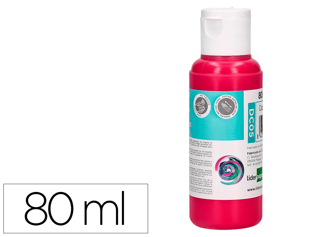 LIDERPAPEL - PINTURA ACRILICA BOTE DE 80 ML MAGENTA (Ref.DC05)