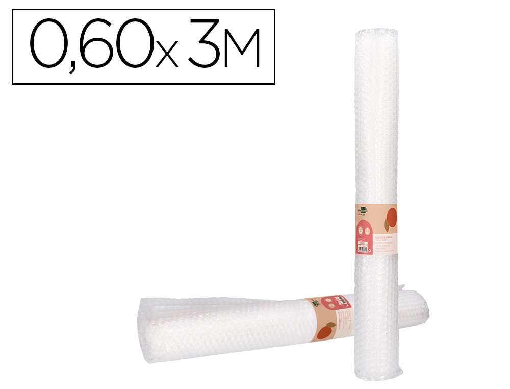LIDERPAPEL - PLASTICO BURBUJA ECOUSE 0.60X3M 30% DE PLASTICO RECICLADO (Ref.BU20)