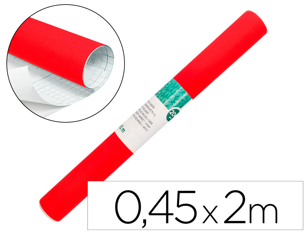 LIDERPAPEL - ROLLO ADHESIVO ESPECIAL ANTE ROJO ROLLO DE 0,45 X 2 MT (Ref.RO15)