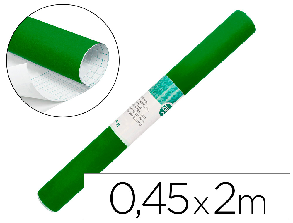 LIDERPAPEL - ROLLO ADHESIVO ESPECIAL ANTE VERDE ROLLO DE 0,45 X 2 MT (Ref.RO16)